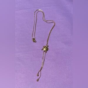 Goldtone Turtle Pendant Bolero Style Necklace. EUC